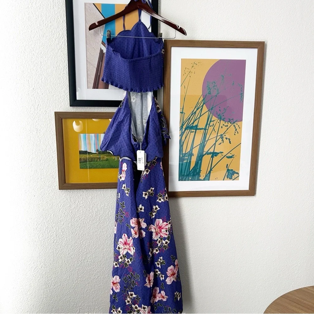 NWT Free People Agua Bendita Jamie Floral Tropical Maxi Dress